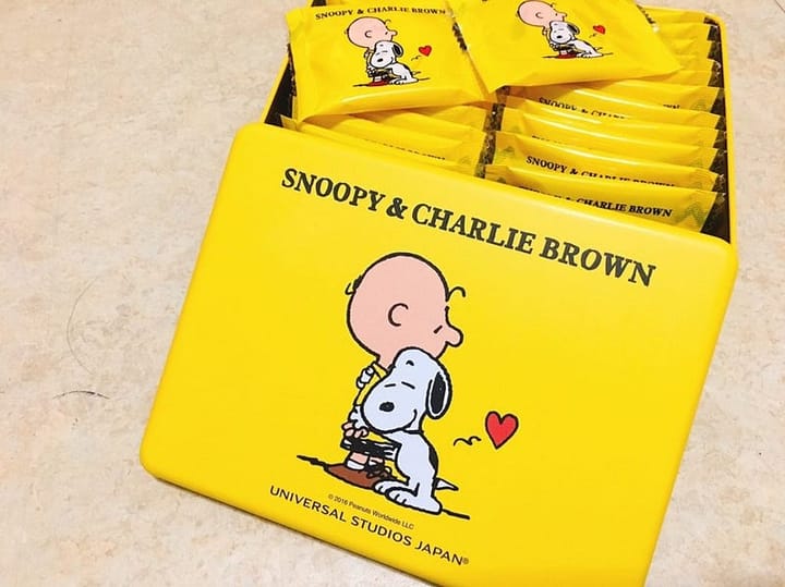 [零食小姐開箱]超可愛環球影城 SNOOPY印花餅乾 プリント クッキー
